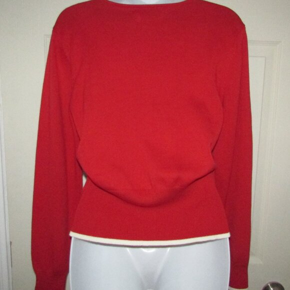 Tommy Hilfiger Red Sporty Cardigan - L - New - Picture 4 of 12